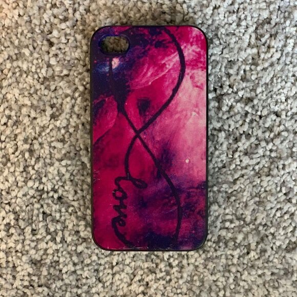 iPhone 4 & 4s Love Infinity Tie-Dye Case & Yellow & White Invicta Charging Case - Picture 2 of 10